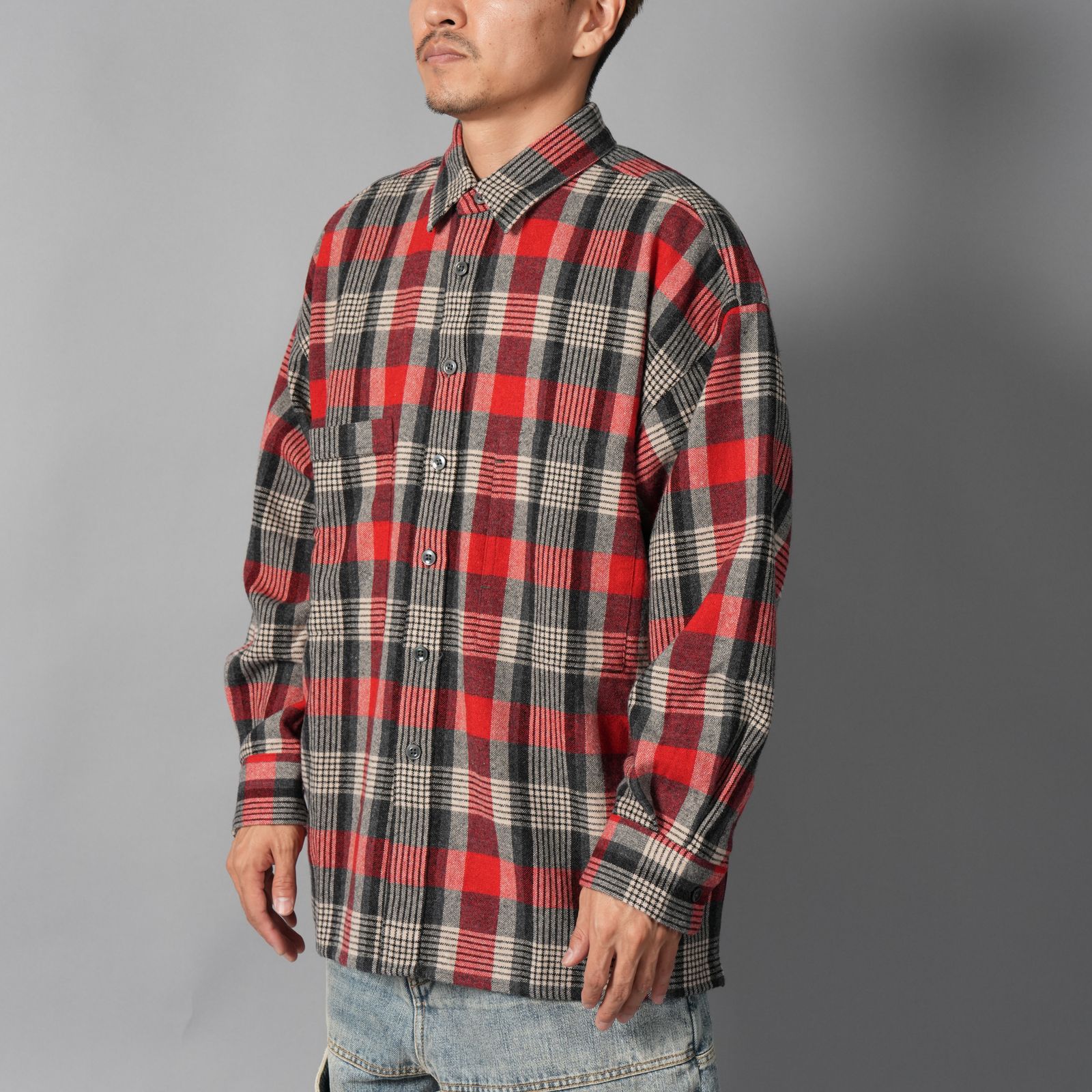 Classic Wool Shirt / クラシックウールシャツ (レッド)