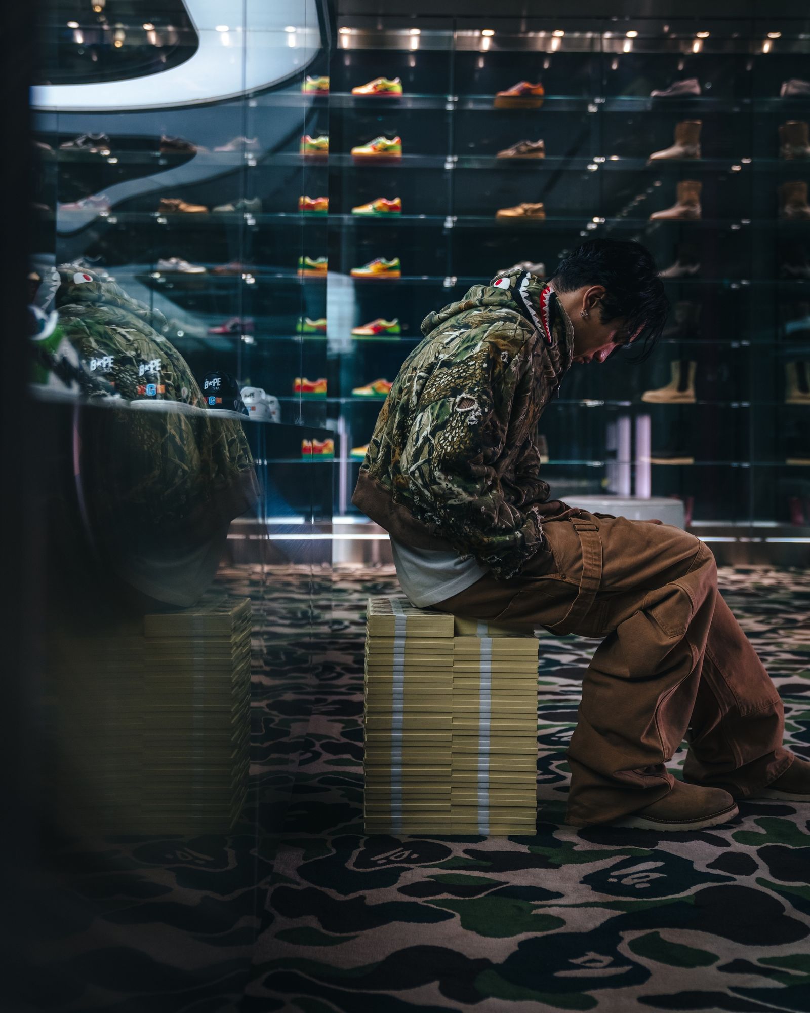 SM-HR1-0000-C38 / BAPE_ZIP HOODIE / SAHARK / CAMO / ジップフーディー (カモ)