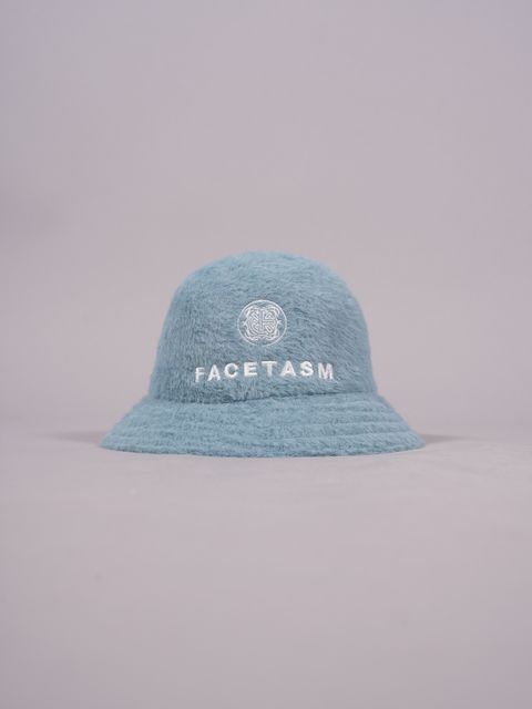 【ラスト1点】 FURGORA CASUAL / カンゴール ハット / スモークブルー / フェイクファー【限定品】刺繍ロゴ / ユニセックス