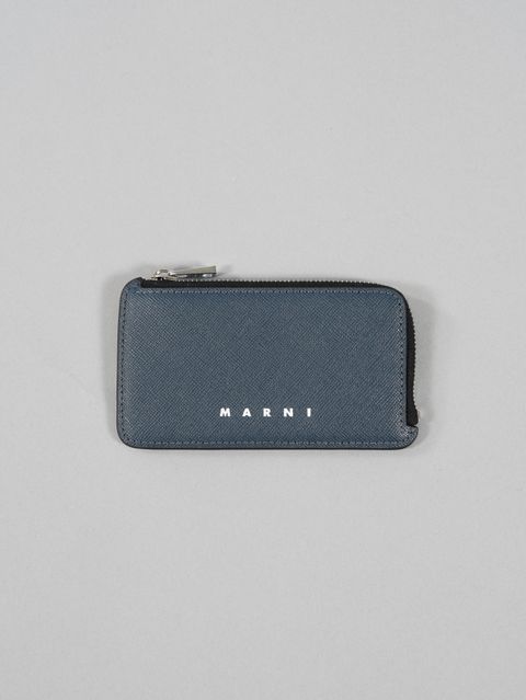 【ラスト1点】COIN CARD CASE / コインケース / カードケース / ブルー・オレンジ / サフィアーノ レザー / TRUNK COLLECTION / メンズ / プレゼント