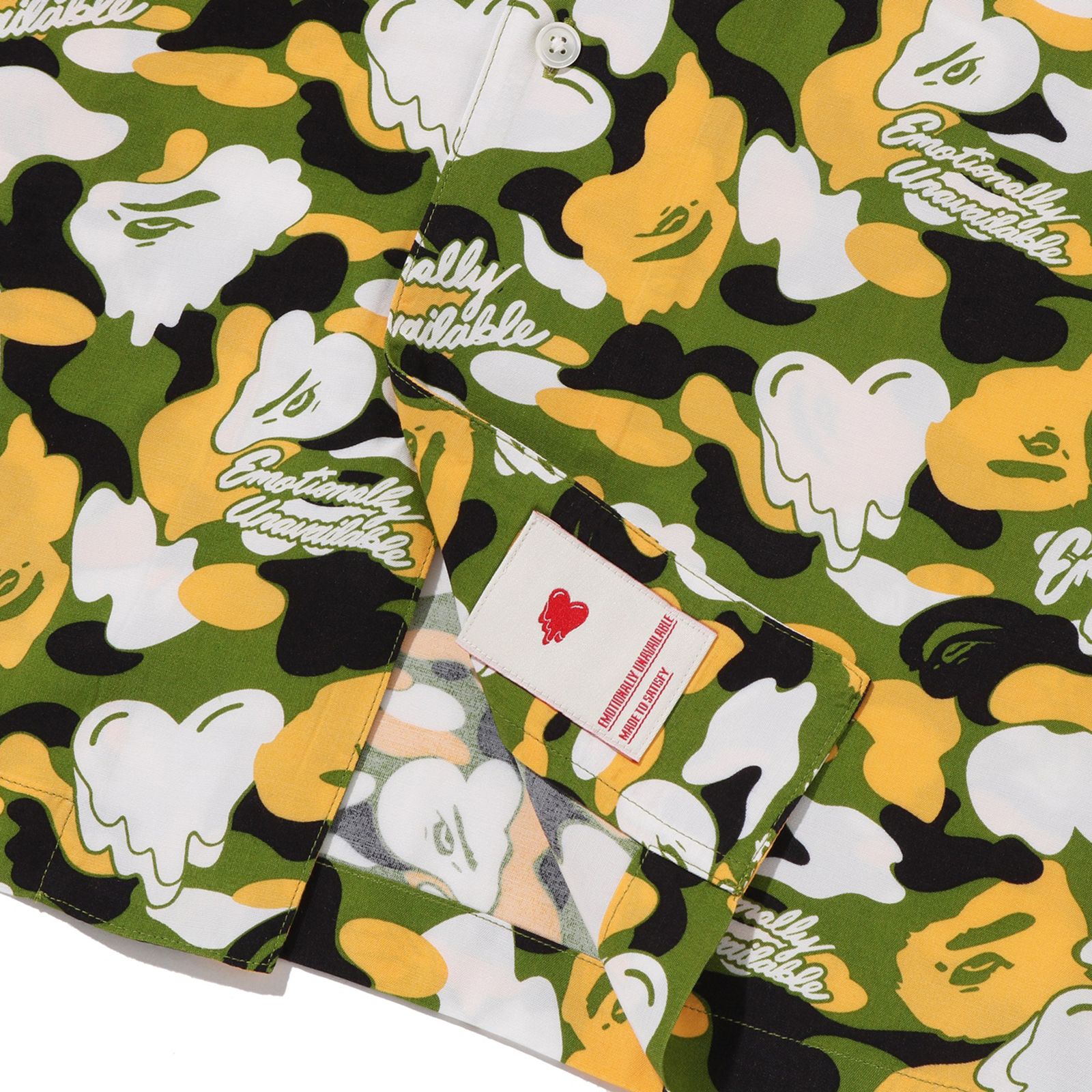 【コラボ】EU-MK8-0000-C02 / EU APE ALOHA SHIRT / GREEN / シャツ (グリーン)