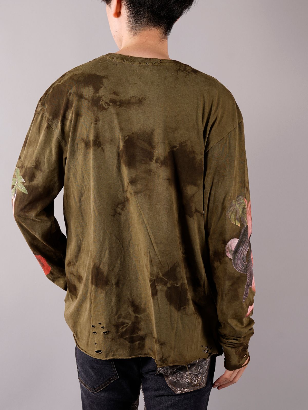 【ラスト1点】 AMAZONIAN LONG SLEEVE T-SHIRT / ロングTシャツ(オリーブ)リンジーエリオット