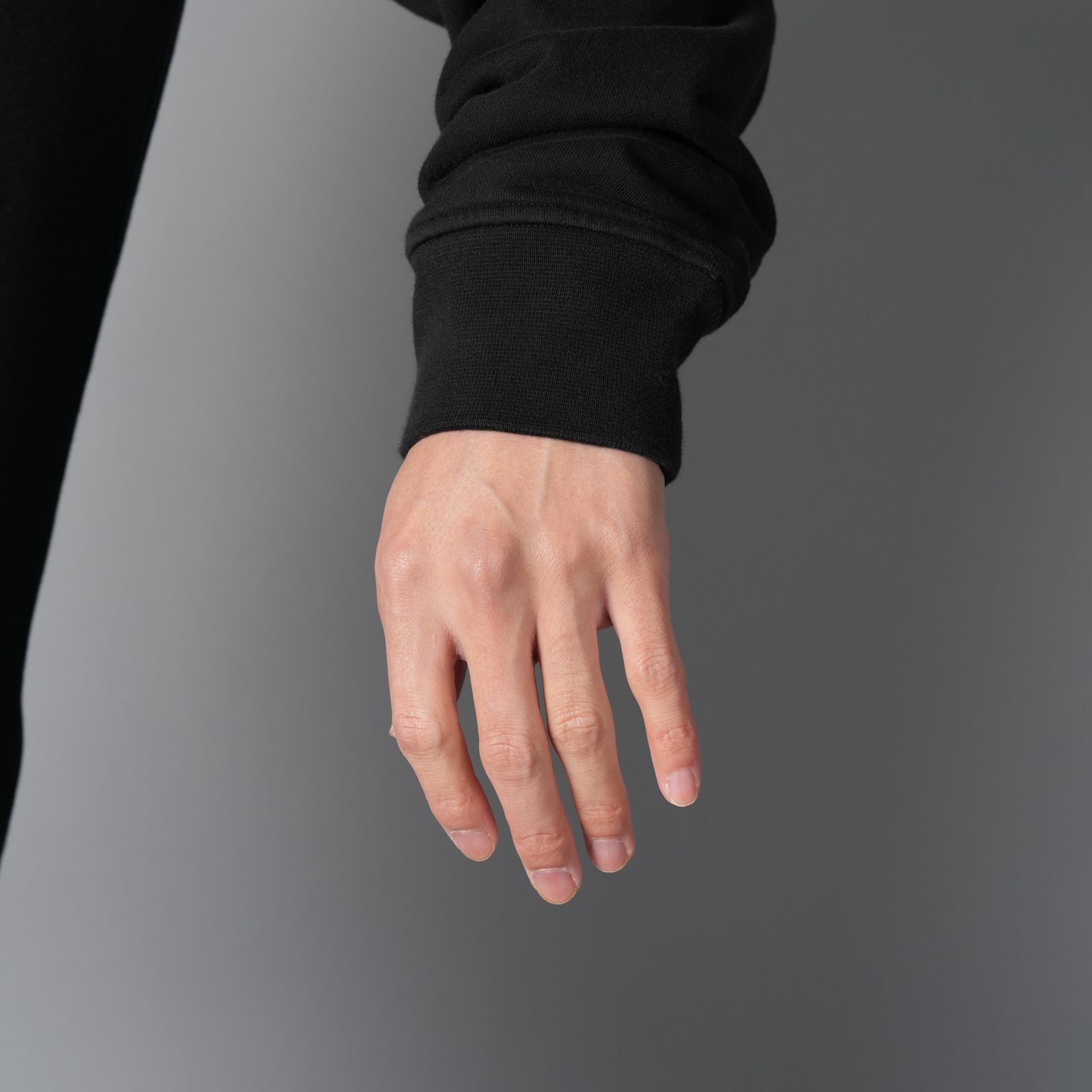 6100019 COTTON FLEECE / コットンフリース / トレーナー・クルーネックスウェット (ブラック)