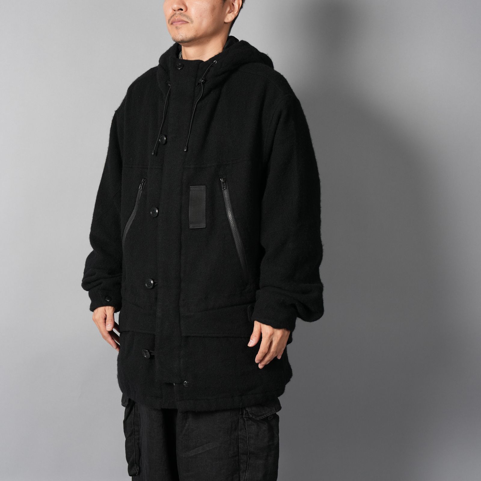 Felted Wool Coat / フェルテッド ウールコート (ブラック)
