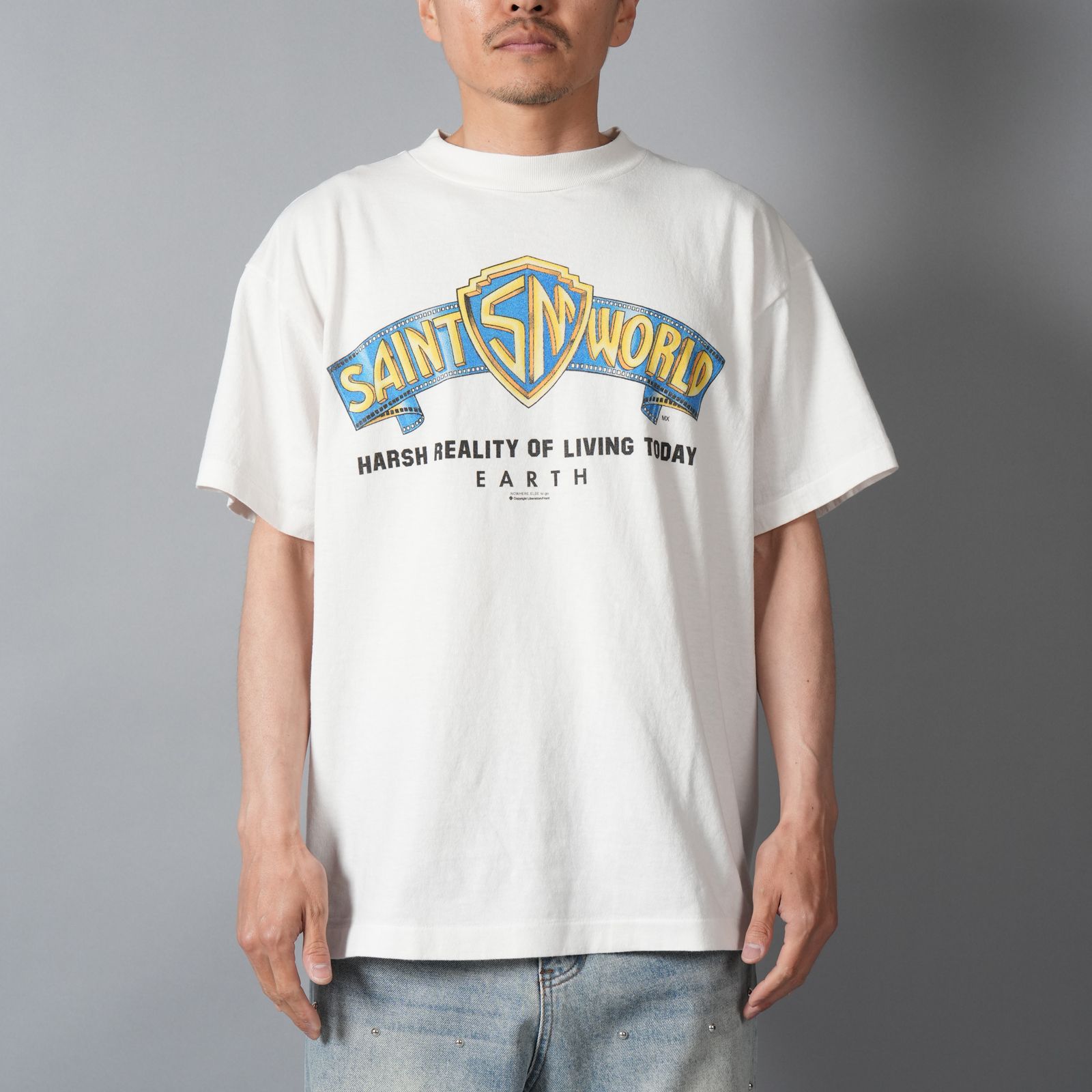 ★MSGM★Tシャツ★美品★サイズS★ MSGM エムエスジイエム Tシャツ 半袖 クルーネック ロゴT メンズ (MSGM
