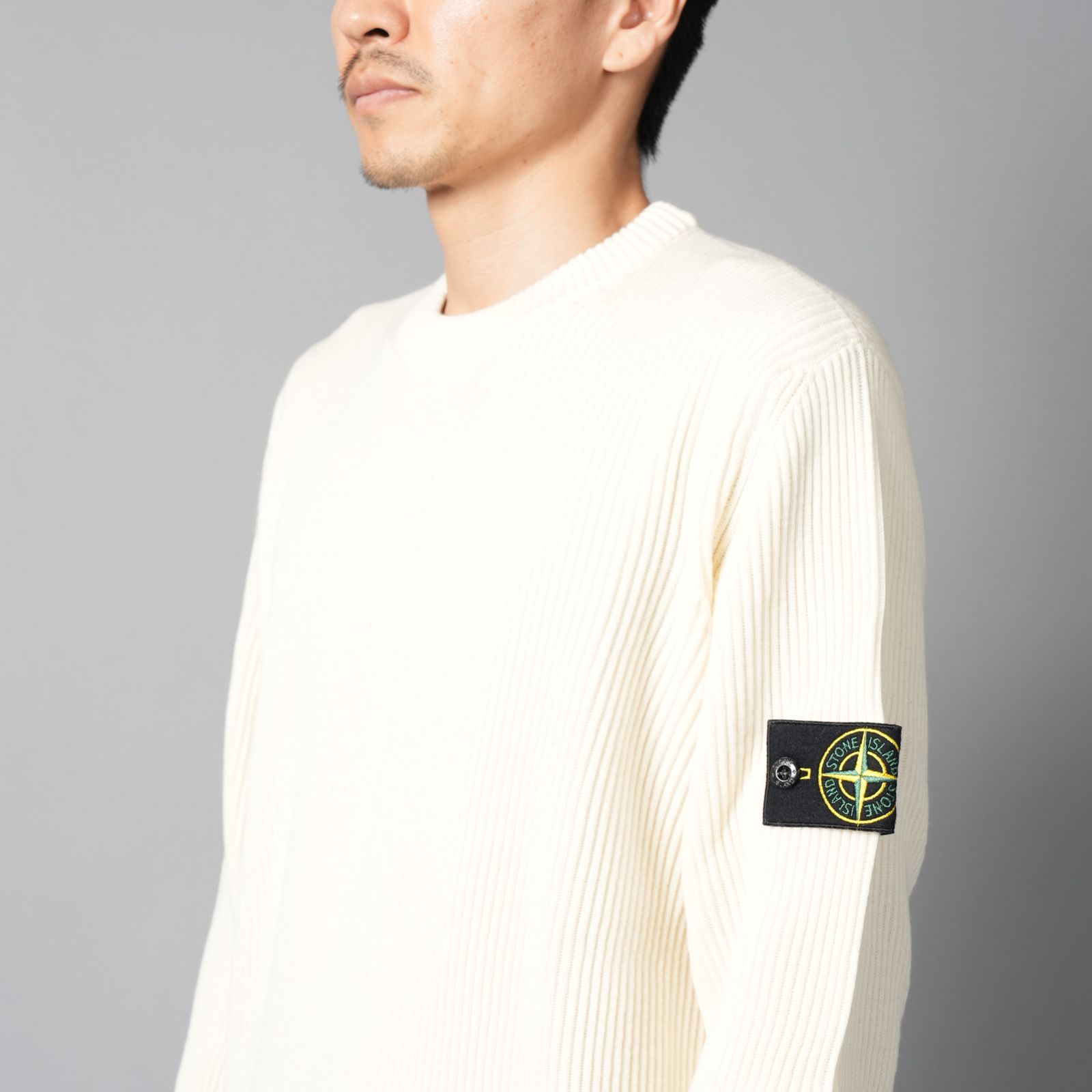 【ラスト1点】5100053 / FULL RIB RWS WOOL / ニットセーター (アイボリー)