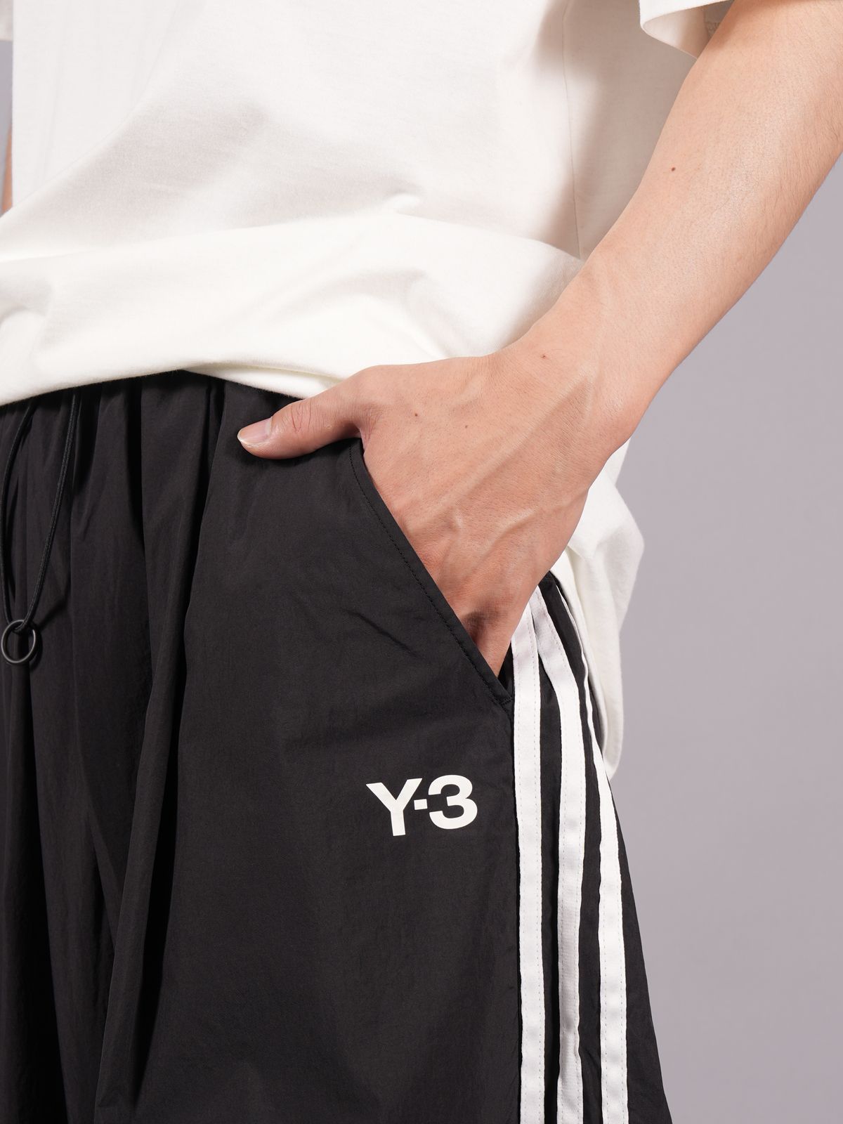 Y-3 - NYLON WIDE PANTS / ナイロン ワイドパンツ (ブラック