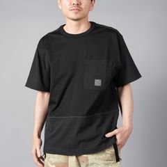 【残りわずか】22944 / Tシャツ [ガーメントダイ] (ブラック)