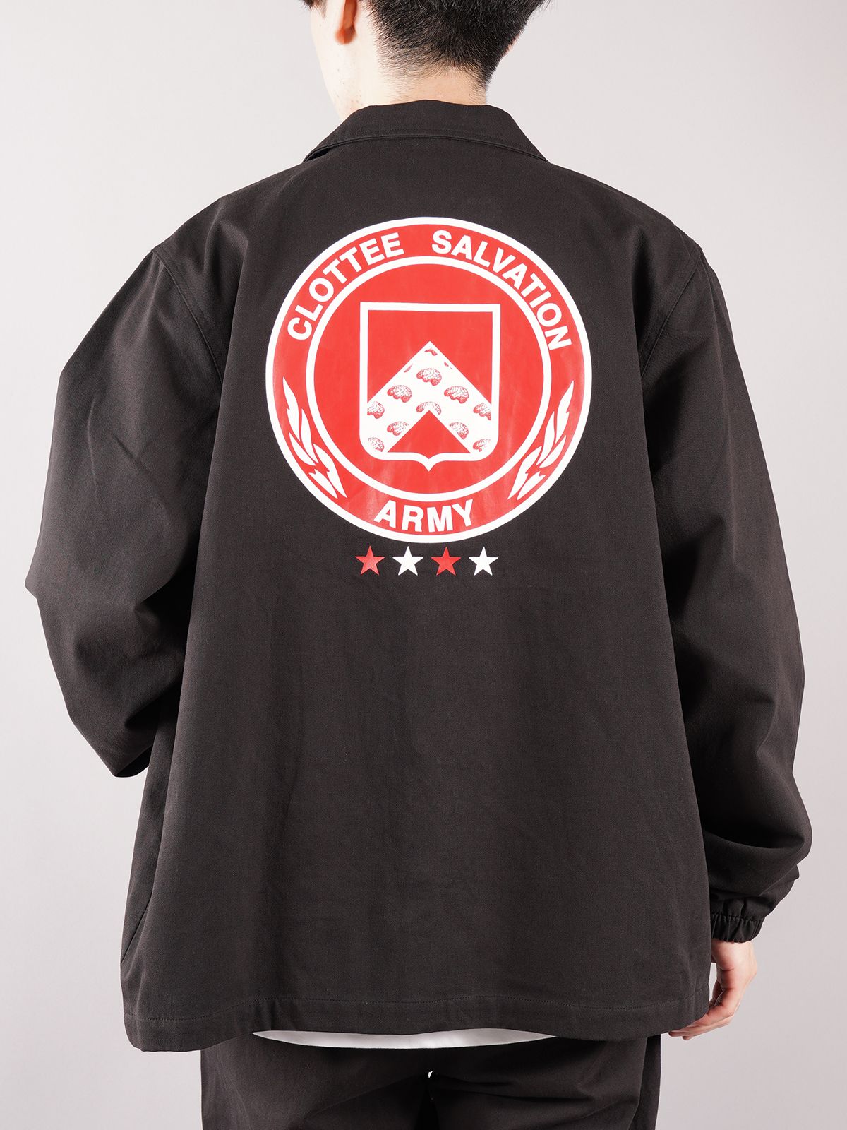 ラスト1点 / BADGE COACH JACKET / バッジコーチジャケット (ブラック)