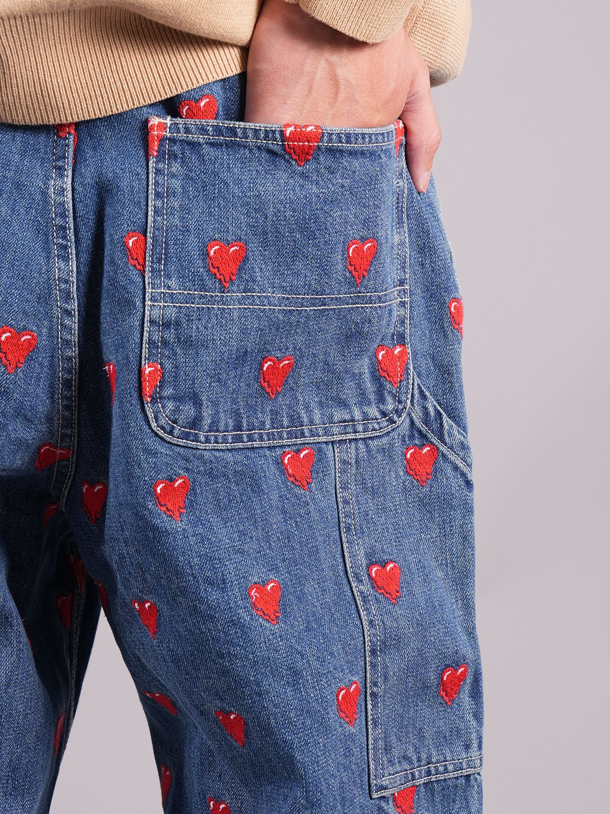 Emotionally Unavailable - EU LOGO PATTERN DENIM PANTS / デニム