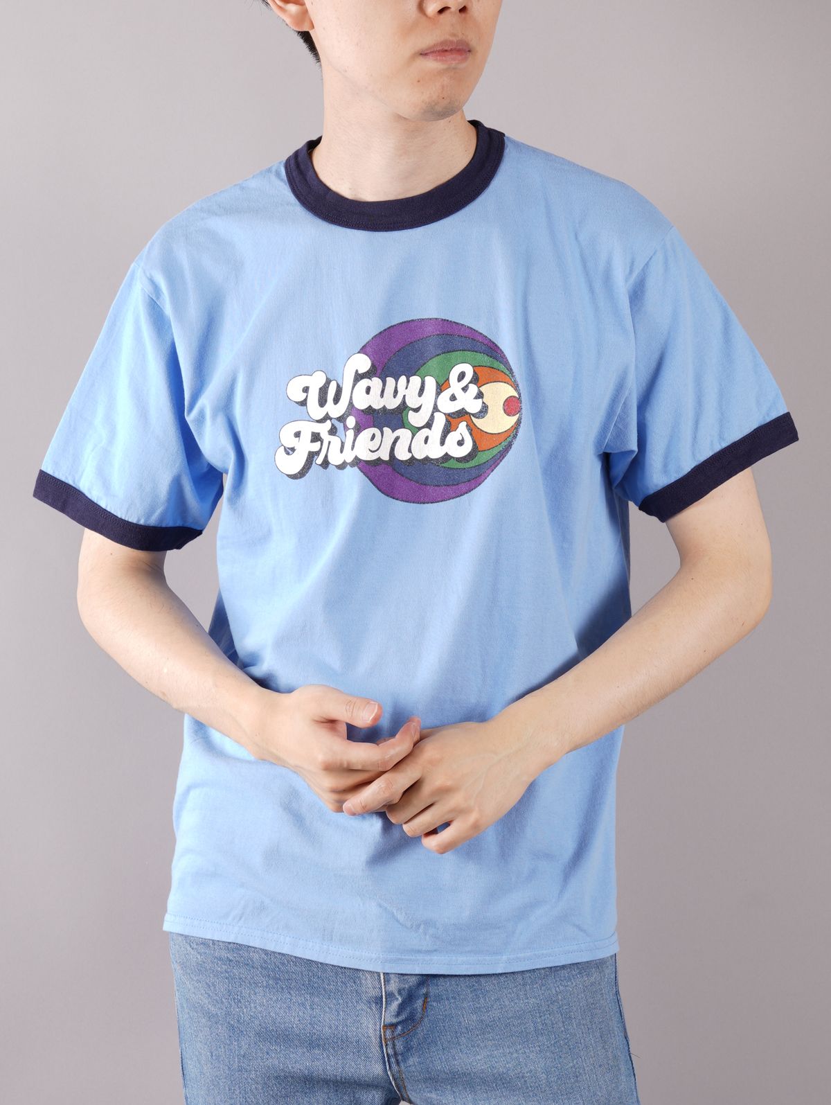 WAVY & FRIENDS - WTY-005 / Tシャツ (ブルー) | Confidence