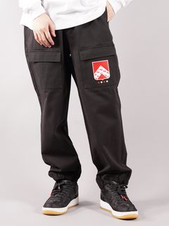 【ラスト1点】 BADGE TRACK PANTS / バッジトラックパンツ (ブラック)