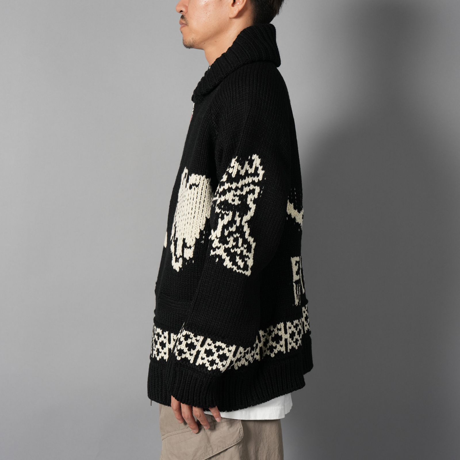 EU-MK1-0000-014 / EU KNIT JACKET  / ニットジャケット (ネイビー)