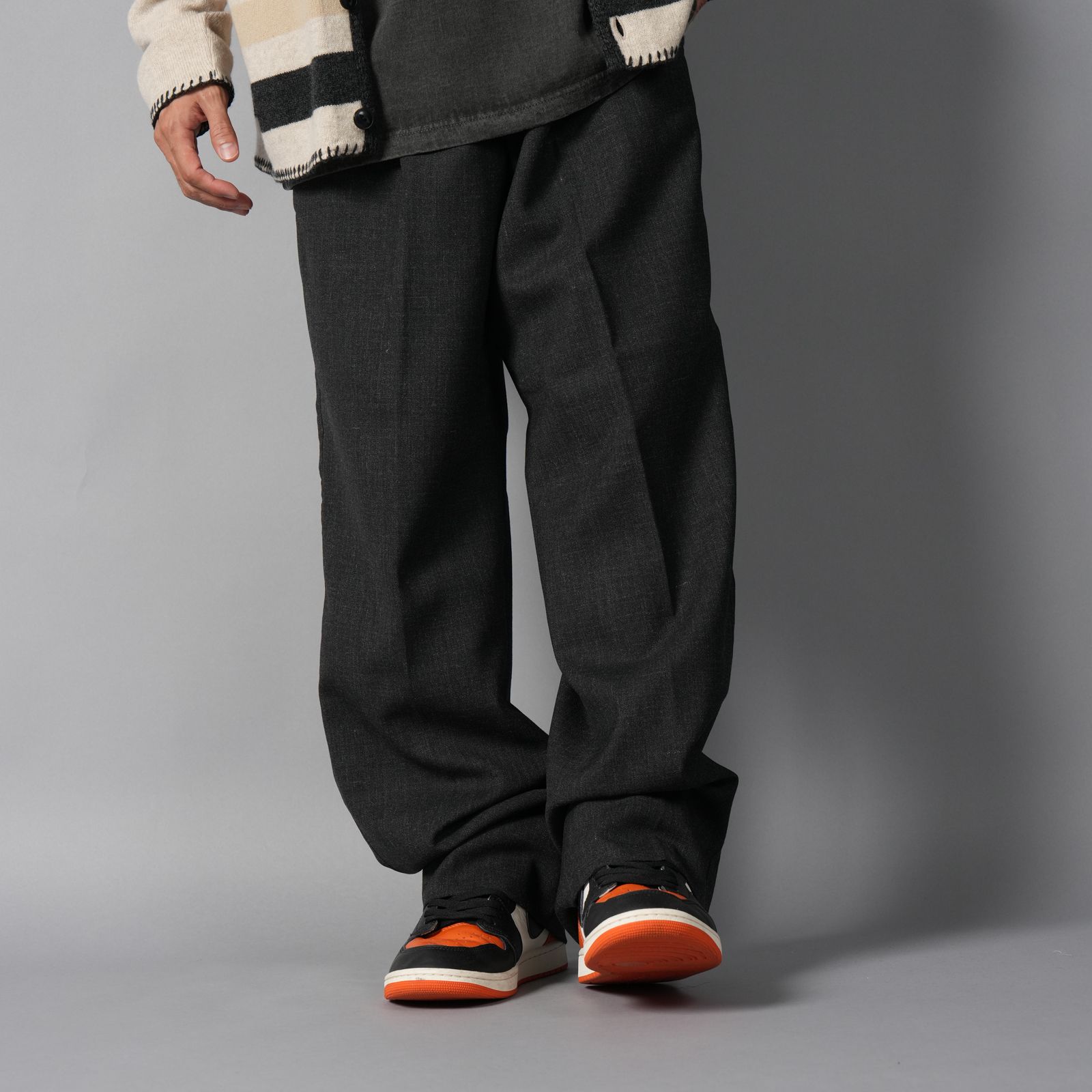 【ラスト1点】One Tuck Slacks / ワンタックスラックス (ブラック)