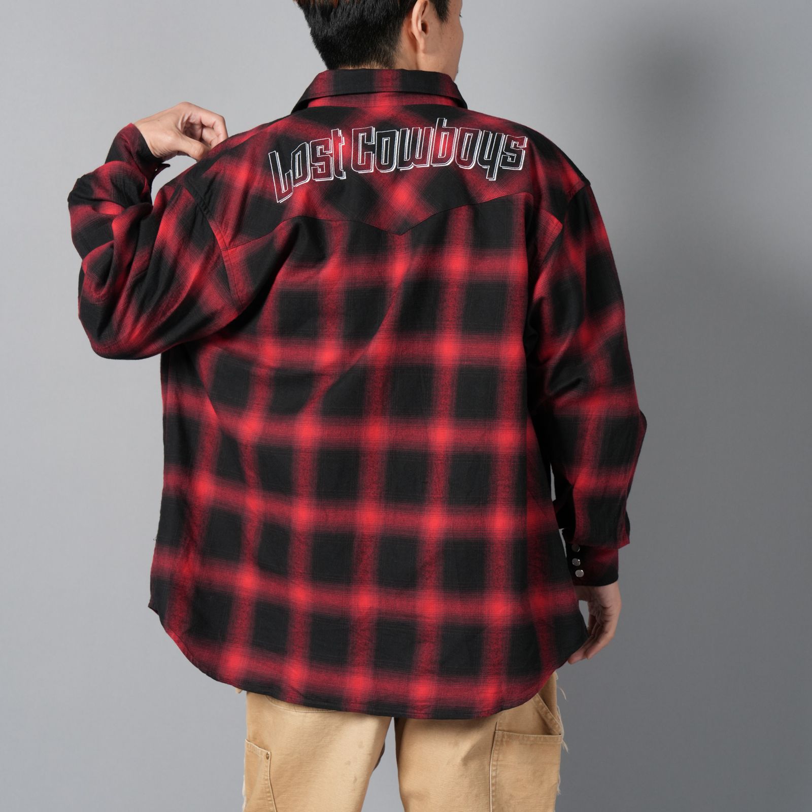 LASTMAN - OMBRE PLAID WESTERN SHIRTS (L/S) / ウエスタン