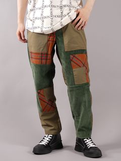 CROPPED PATCHWORK FATIGUE TROUSERS / クロップド パッチワーク ファティーグ トラウザーズ(グリーン)