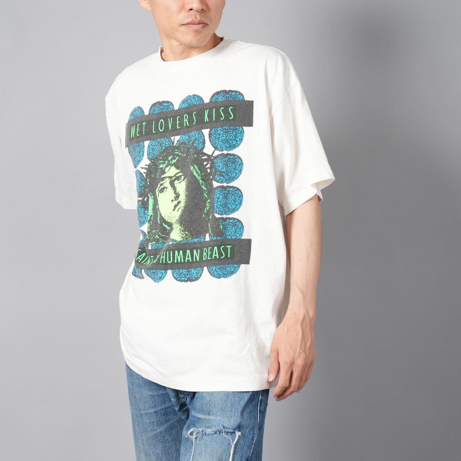 【ラスト1点】SM-YS1-0000-009 / SS TEE / KISS / WHITE / Tシャツ (ホワイト)