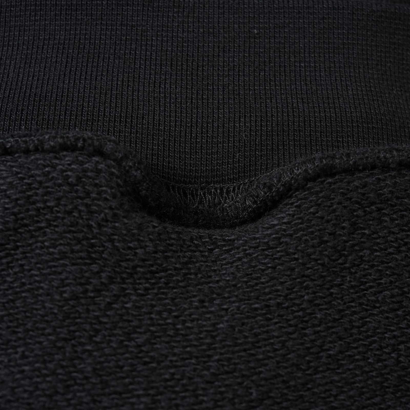 【ラスト1点】DISTRESSED LOGO HOODIE / オーバーサイズ ユニセックス エッセンシャルテリー ロゴ フーディー   (ブラック)