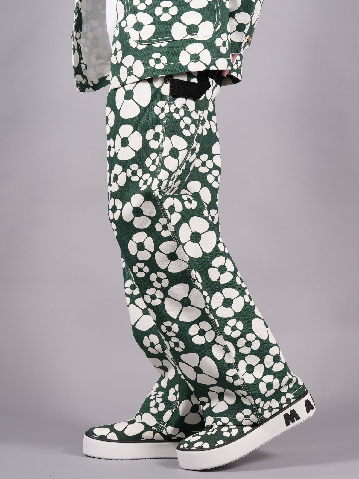 MARNI - 【ラスト1点】 MARNI X CARHARTT WIP - GREEN FLORAL TROUSERS