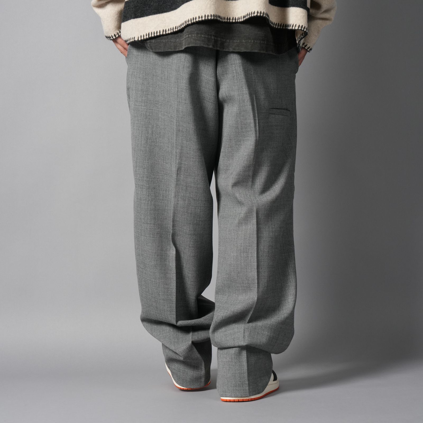 【ラスト1点】One Tuck Slacks / ワンタックスラックス (グレー)