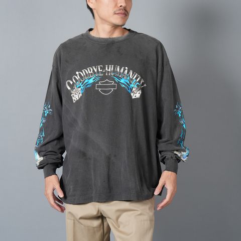 【ラスト1点】SM-YS1-0000-013 / LS TEE / BTFL BASTARS / BLAC / ロンT・カットソー  (ブラック)