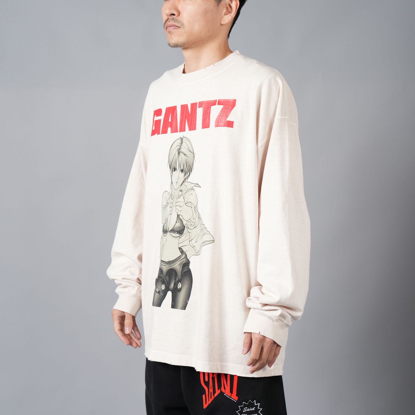 【ラスト1点】[GANTZ / ガンツ]  TGAM24SM002 / L/S TEE / Tシャツ (ホワイト)