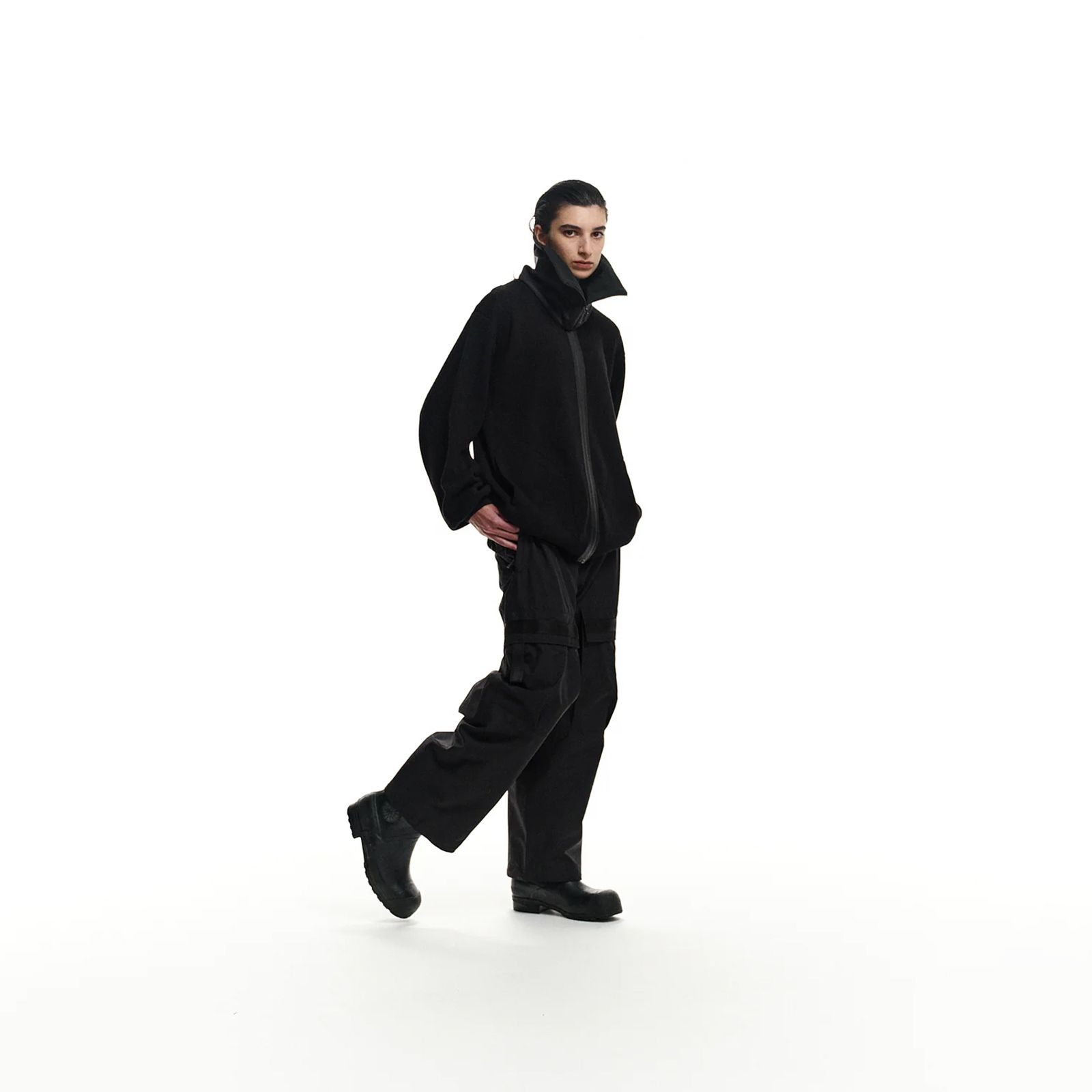 【限定】CASHMERE DRIVER'S KNIT / カシミア ドライバーズニット (ブラック)