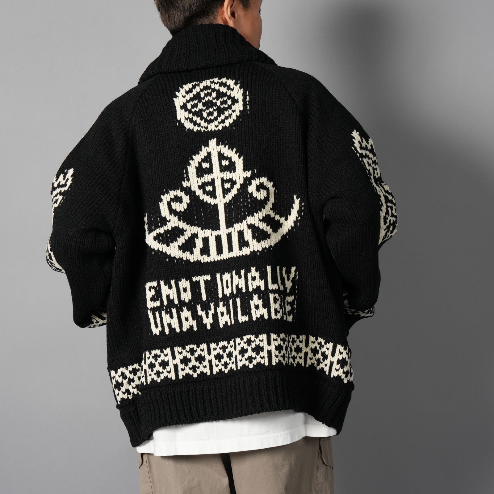 EU-MK1-0000-014 / EU KNIT JACKET  / ニットジャケット (ネイビー)