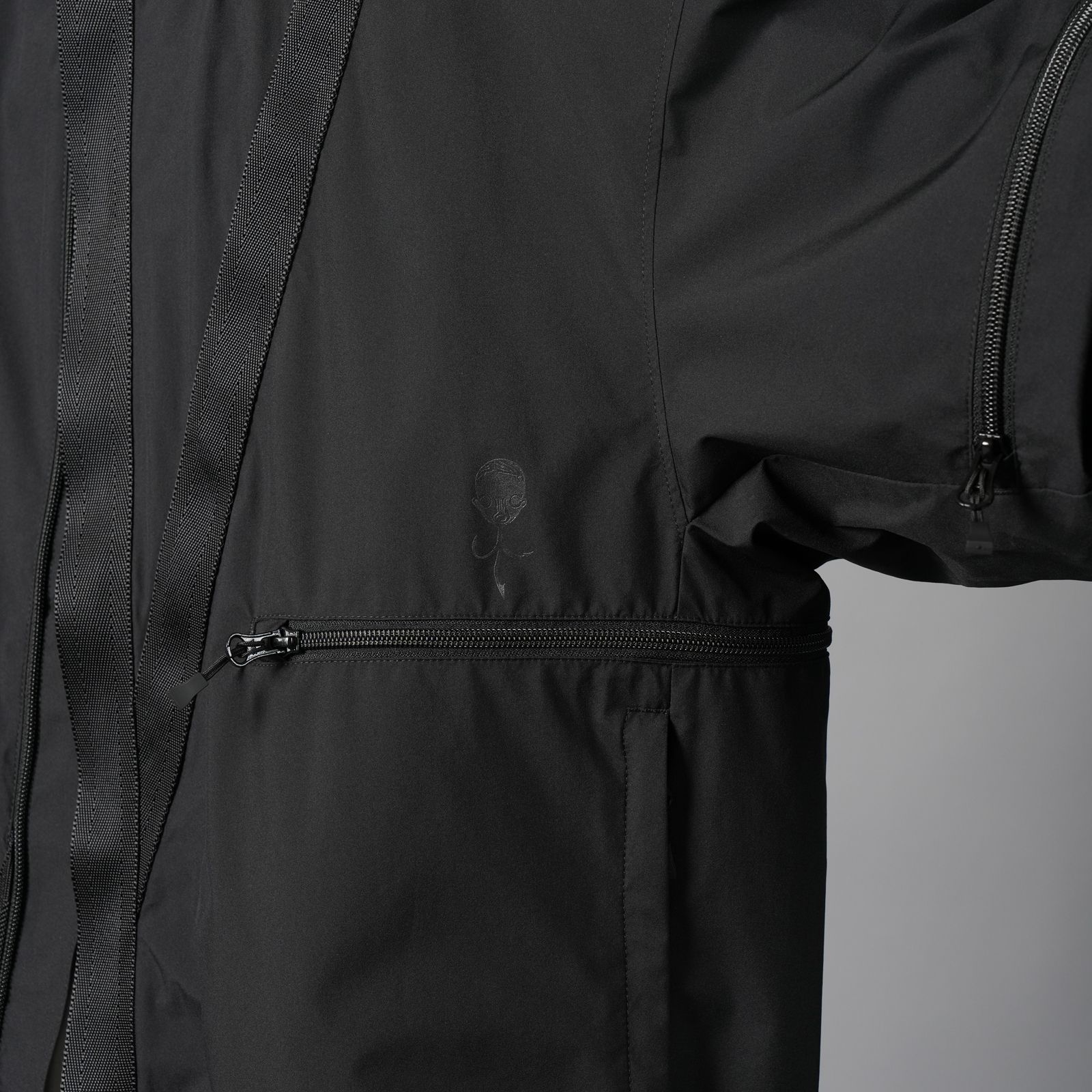 【限定】【D-VEC×ALMOSTBLACK】WINDSTOPPER 3L MA1 BLOUSON / ゴアテックス ラボ スリーレイヤー / ブルゾン [防水・防風] (ブラック)