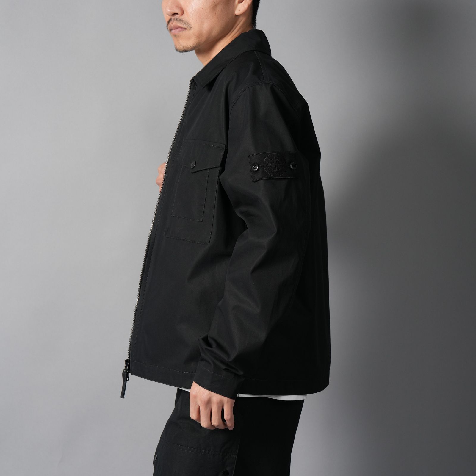 1200011 / ALL-WEATHER COTTON CANVAS_S.I. GHOST / シャツジャケット (ブラック)