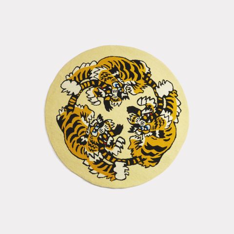 【限定】'KENZO VERDY MARKET' ハンドメイド ラグ (ベージュ) FF5MTP001OAA KENZO