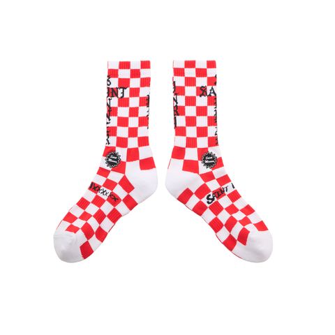【ラスト1点】SM-HR1-0000-118 / SOCKS / SINNER / WHITE+RED / ソックス (ホワイト/レッド)