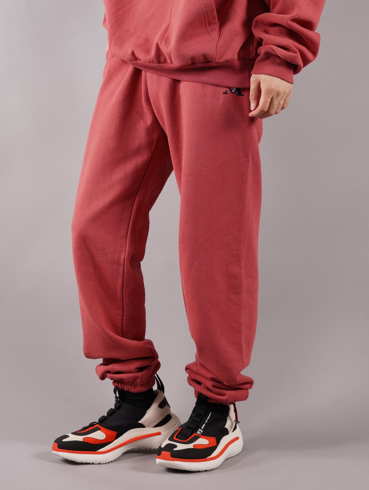【ラスト1点】 EBROIDERED SWEATS / エンボロイダリー スウェットパンツ(サーモン)