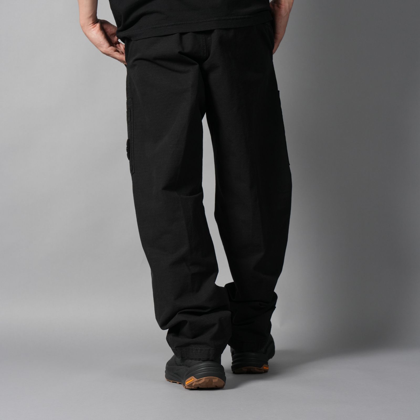 3100015 ORGANIC COTTON RIPSTOP / コットンリップストップ カーゴパンツ  (ブラック)