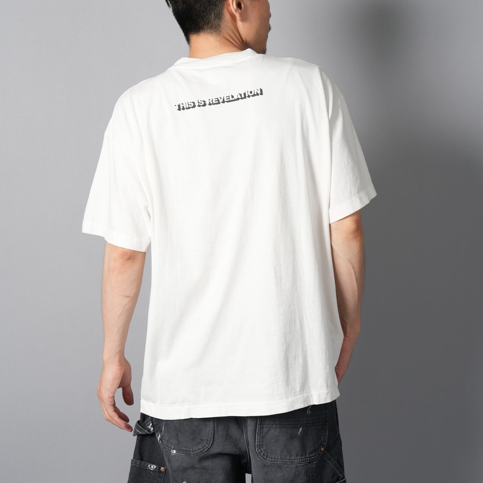 韓国ファッション [DIMANCHE] ANNIVERSARY CARD T-SHIRT SAINT M×××××× - 【残りわずか】【コラボ】SM-HR8-0000-C13