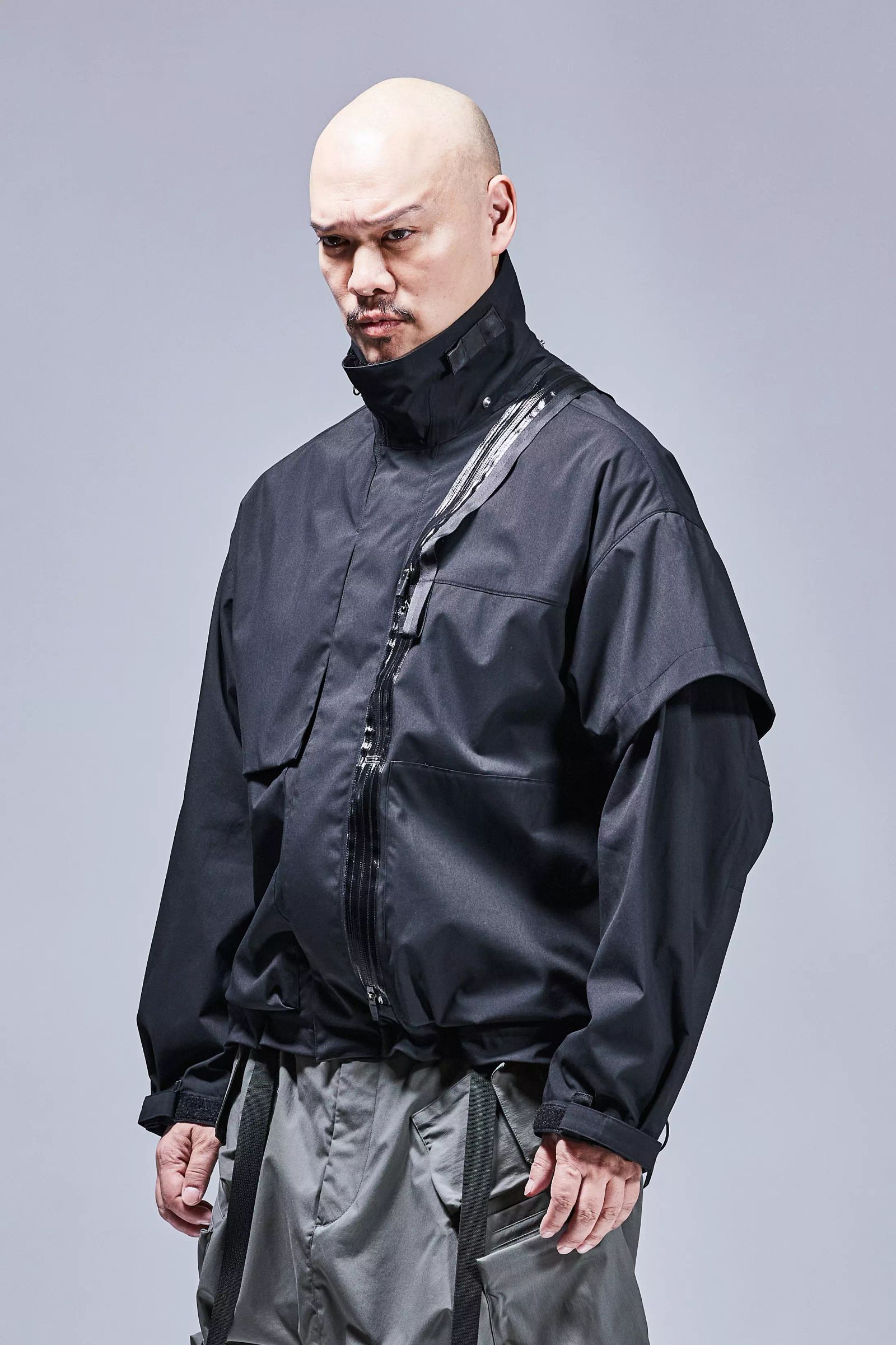 【ラスト1点】J115K-E / Encapsulated Nylon Interops Jacket Gen. 1 / エンキャプスレイテッド ナイロン インターロプス ジャケット  [ワイドフィット] (ブラック)