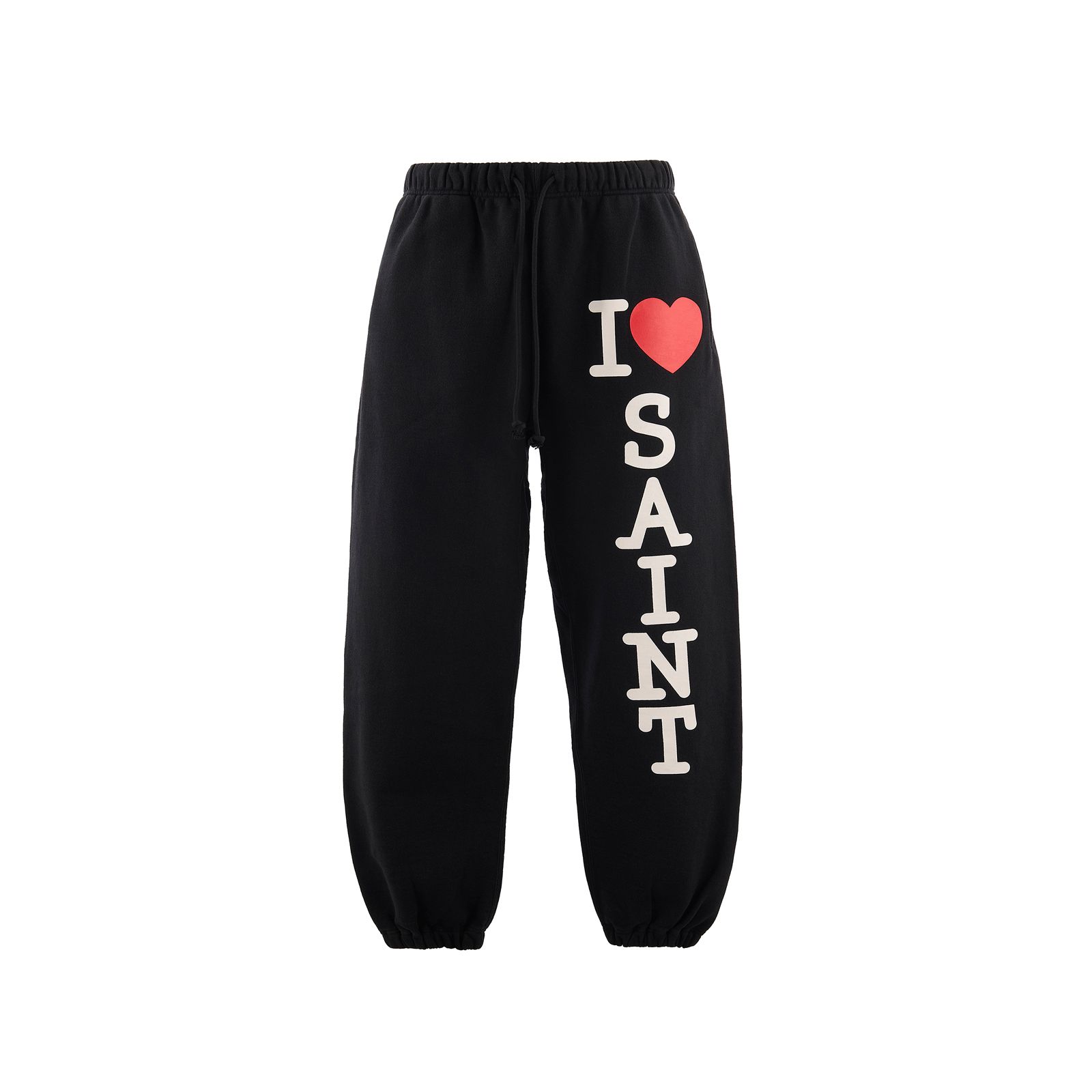 SM-MK8-0000-062 / SWEAT PANTS / I LOVE SAINT / BLACK / スウェットパンツ (ブラック)