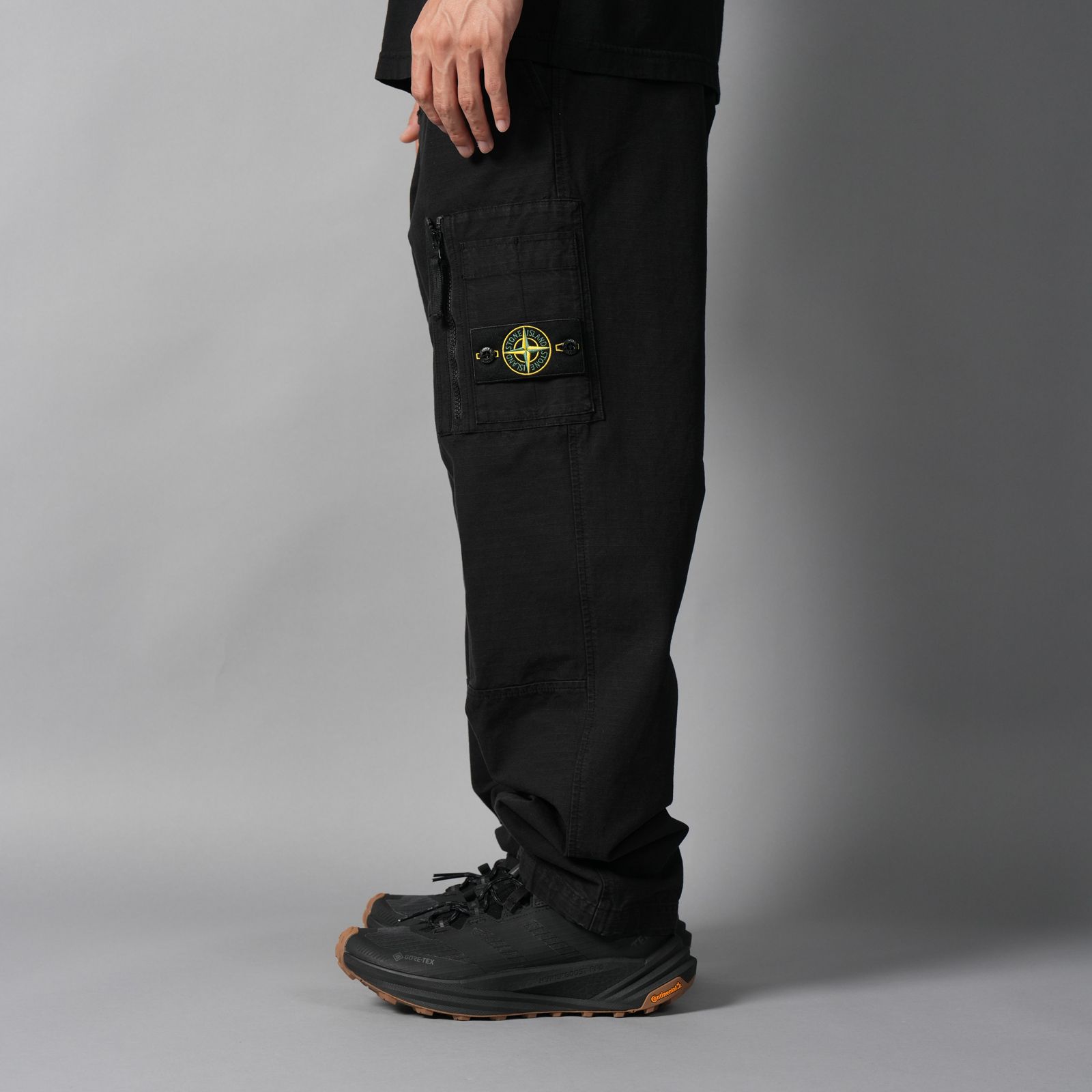 3100015 ORGANIC COTTON RIPSTOP / コットンリップストップ カーゴパンツ  (ブラック)