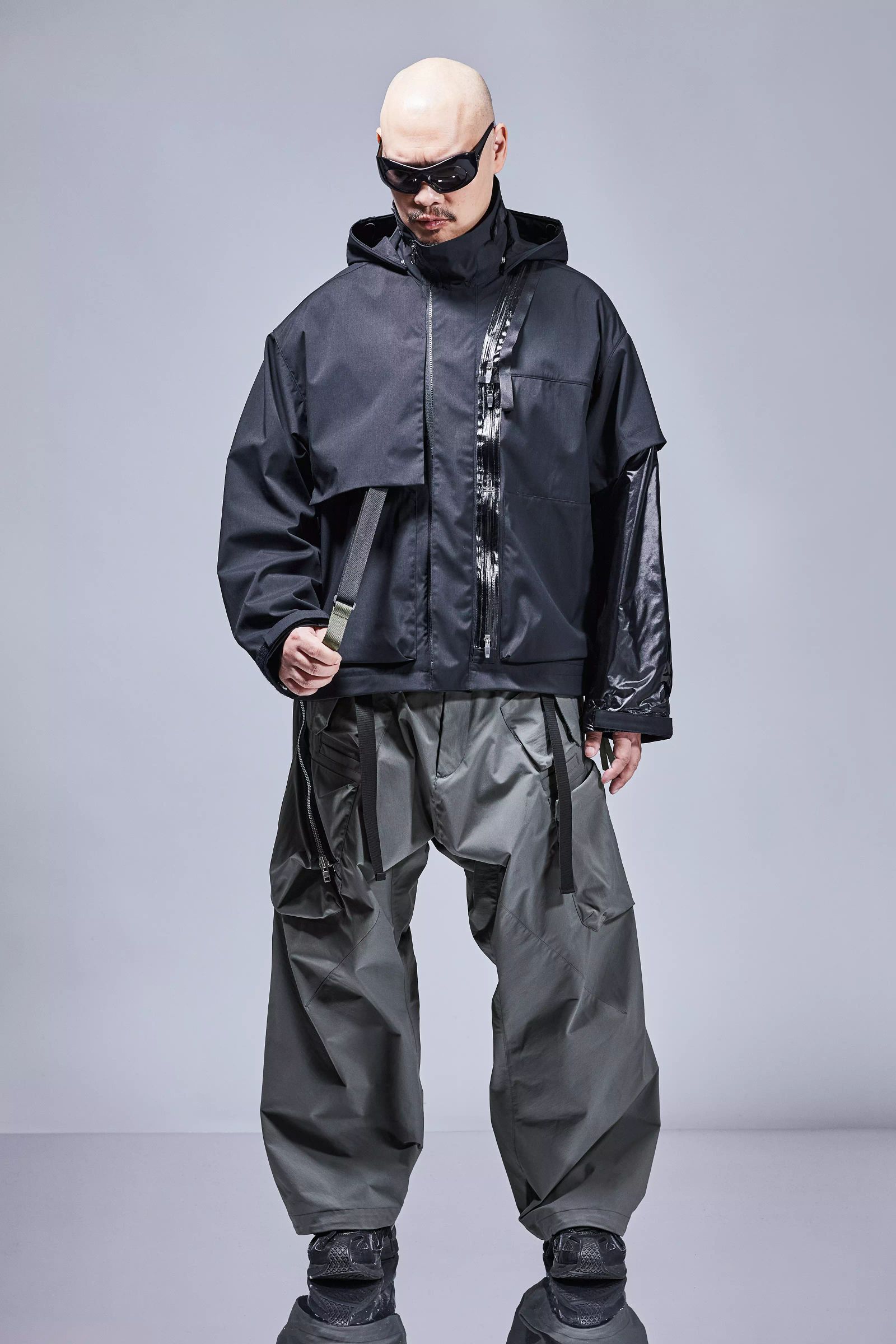 【ラスト1点】J115K-E / Encapsulated Nylon Interops Jacket Gen. 1 / エンキャプスレイテッド ナイロン インターロプス ジャケット  [ワイドフィット] (ブラック)