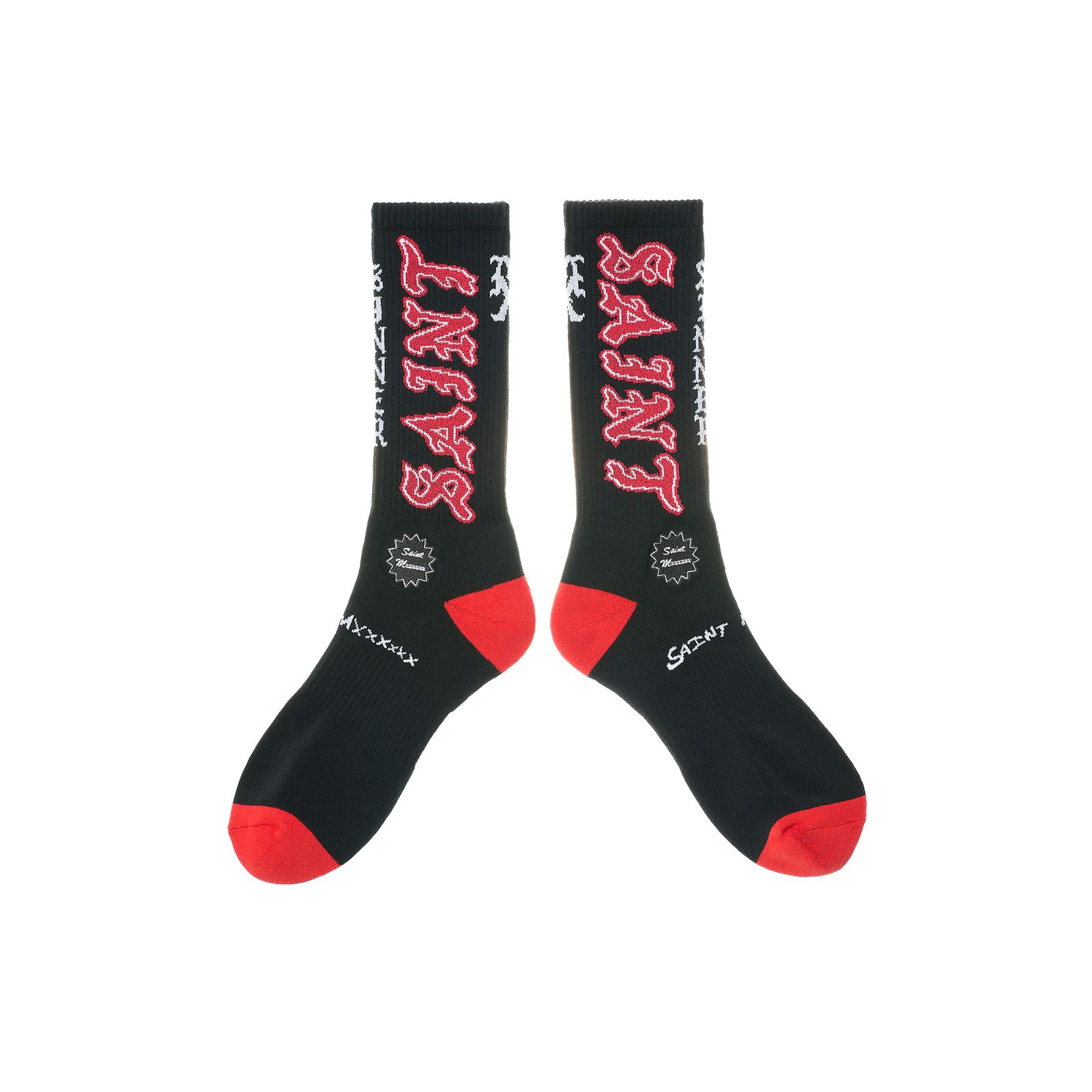 SM-MK8-0000-110 / SOCKS / SAINT/ BLACK+RED / ソックス  (ブラック/レッド)