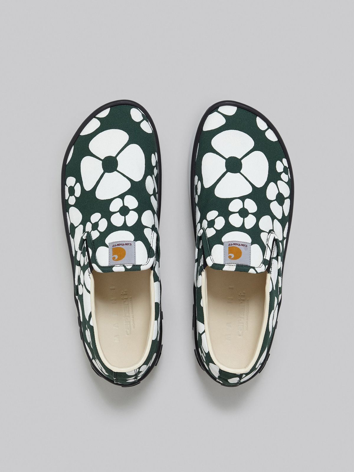 MARNI - 【ラスト1点】 MARNI X CARHARTT WIP - GREEN SLIP-ON SNEAKERS / スニーカー  (フォレストグリーン) | Confidence