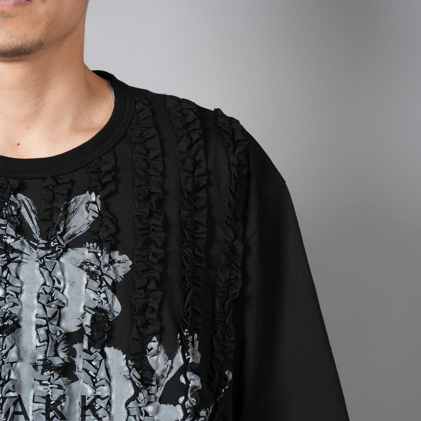 TAAKK - 【ラスト1点】RUFFLE PRINT JERSEY / ラッフルプリント