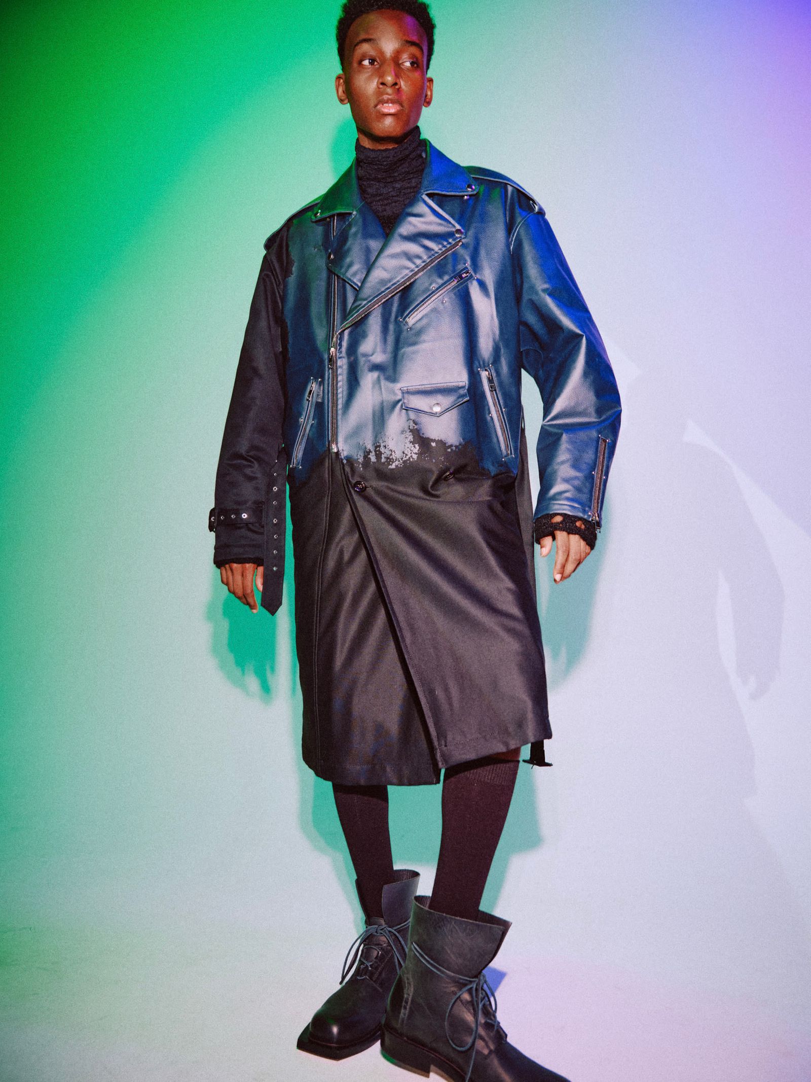 TAAKK - TRENCH RIDERS c#black / トレンチコート ライダース TAAKK - TRENCH RIDERS c#black / トレンチコート ライダース