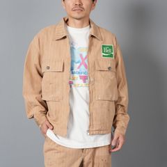 【ラスト1点】【コラボ】SM-HR8-0000-C23 / SW_UNIFORM JACKET / HELL / BEIGE / ワークジャケット (ベージュ)