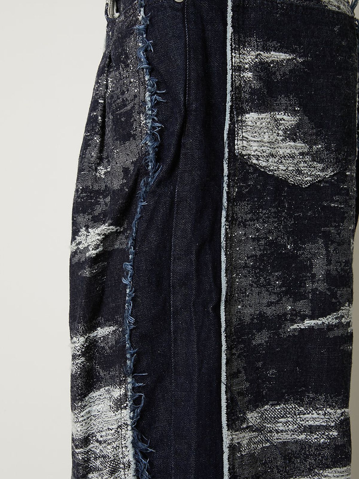 【ラスト1点】 DESIGN WIDE DENIM / デザイン ワイドデニム (ワンウォッシュ)