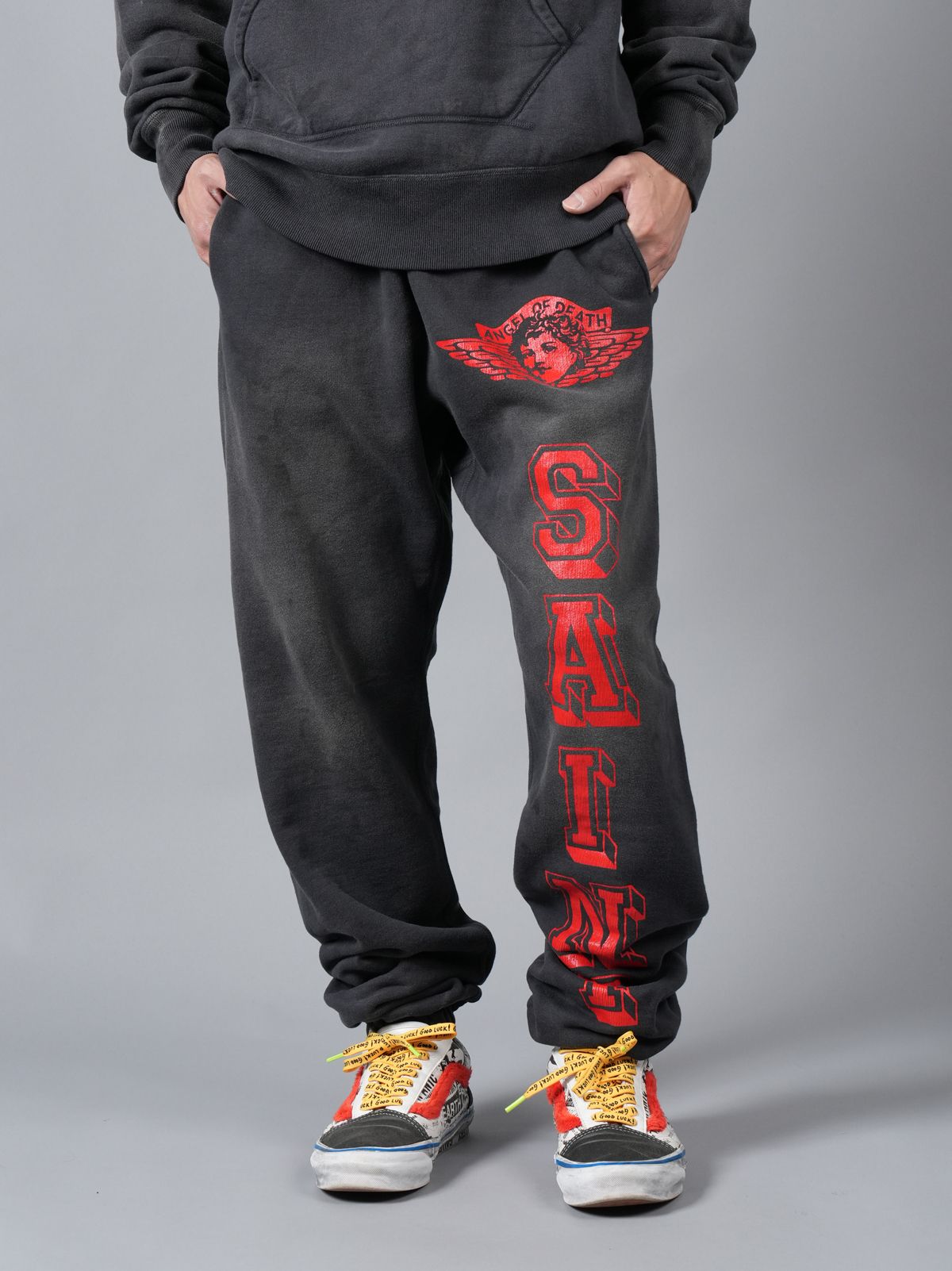 SAINT M×××××× - SM-YS8-0000-041 / SWEAT PANTS / ANGEL / BLACK