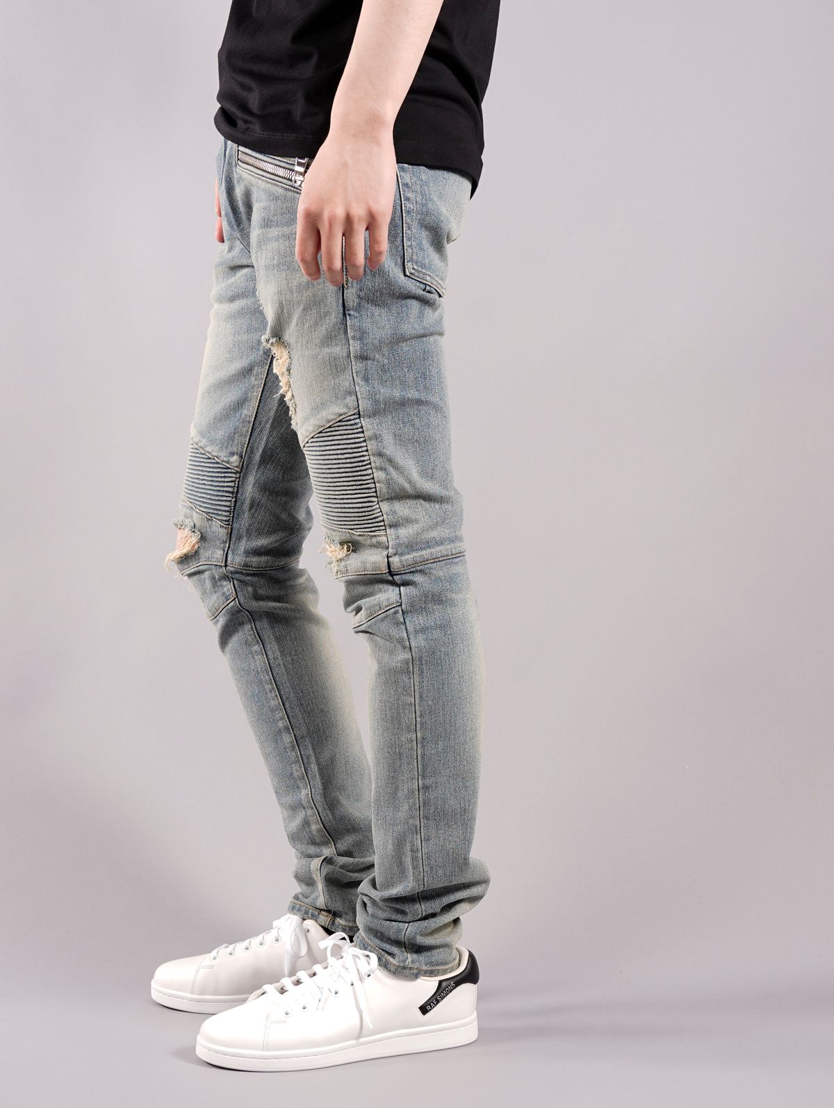 BH2 PANTS SLIM / デニムパンツ (スリム) / ブルー / ダメージ加工 / メンズ