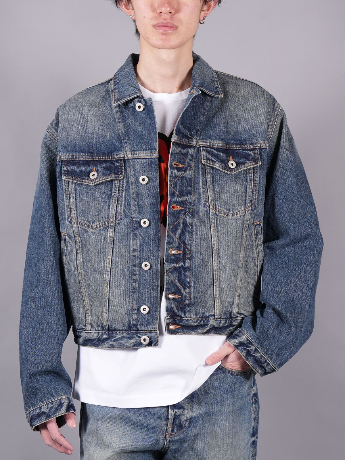 KENZO - Medium Stone Denim Trucker Jacket / ミディアム ストーン