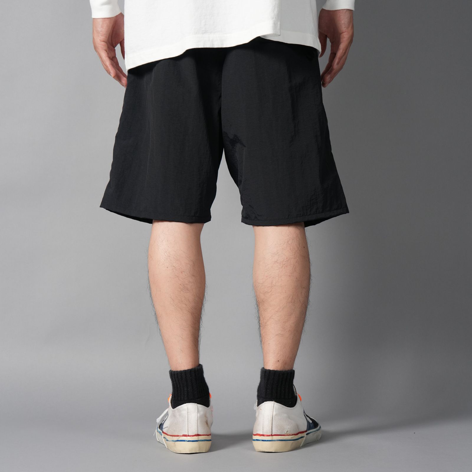 SM-MK8-0000-071 / NYLON SHORTS  / I LOVE SAINT / BLACK / スイムショーツ  (ブラック)