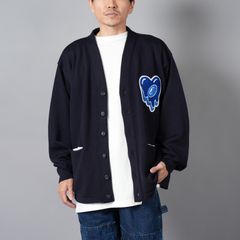 【ラスト1点】【コラボ】 EU-YS1-0000-C01 / NOW ON REC CARDIGAN / NAVY / カーディガン (ネイビー)
